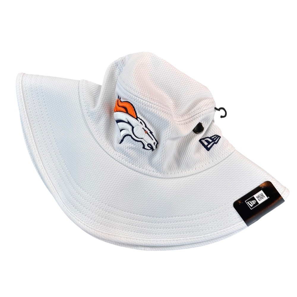 New Era Denver Broncos NFL Training Bucket Hat White Mesh OSFM 60361484